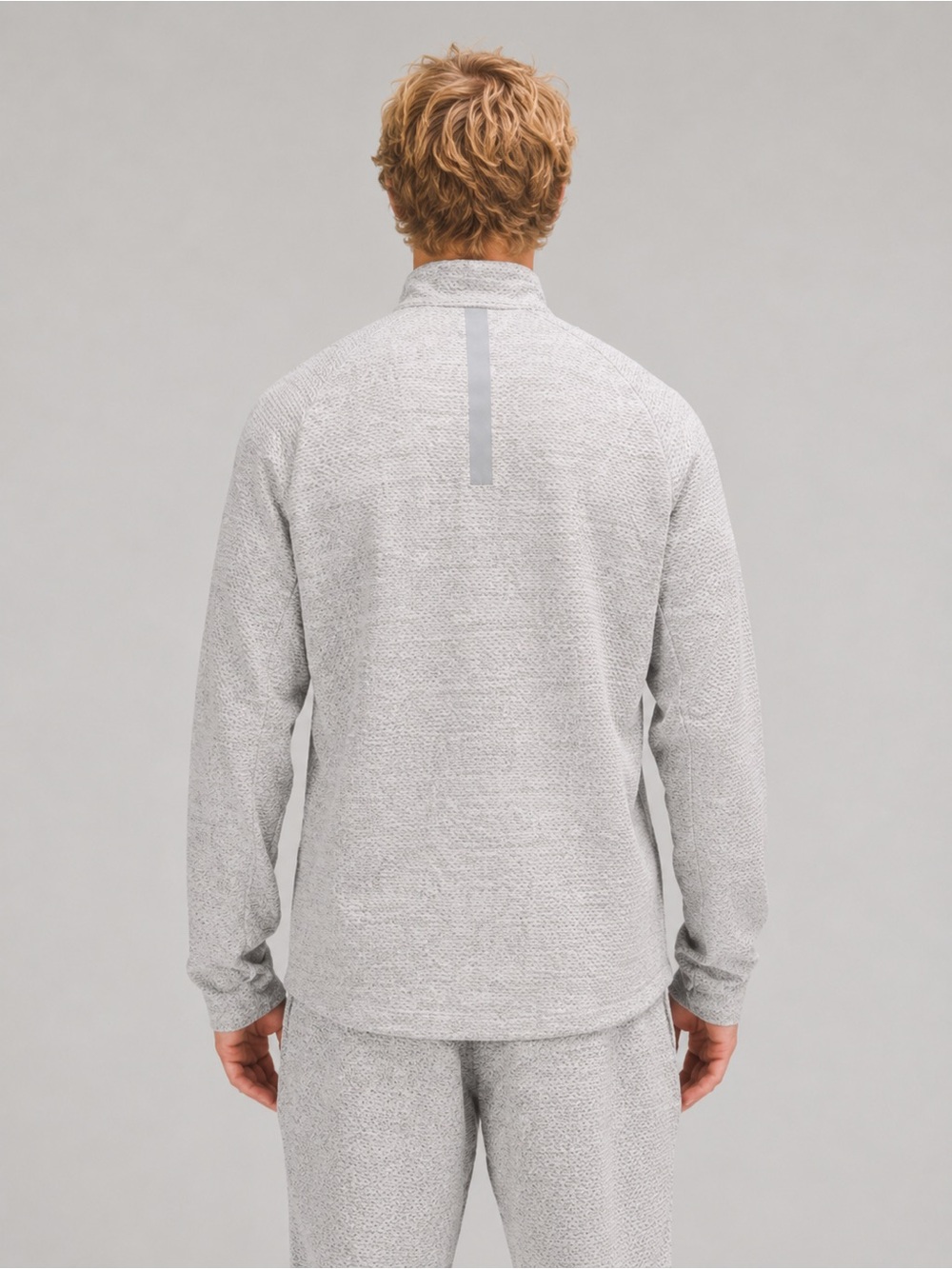 Lululemon At Ease Half-Zip Heathered Melody Light Grey Men’s Large 25754 - Picture 3 of 11